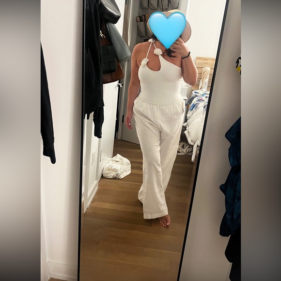Maygel Coronel White Halter Swimsuit - Picture 1 of 3